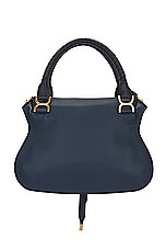 Chloe Medium Marcie Double Carry Bag in Navy, view 4, click to view large image.