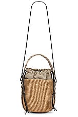 Chloe Small Woody Bucket Bag in Pastel Grey, view 1, click to view large image.