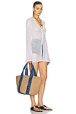 Chloe Large Woody Basket Bag in Denim, view 2, click to view large image.