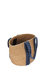 Chloe Large Woody Basket Bag in Denim, view 5, click to view large image.
