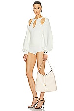 Chloe Marcie Hobo Bag in Misty Ivory, view 2, click to view large image.