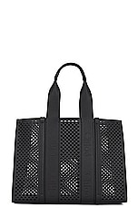 Chloe Woody Mesh Tote Bag in Black, view 1, click to view large image.
