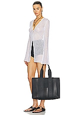 Chloe Woody Mesh Tote Bag in Black, view 2, click to view large image.