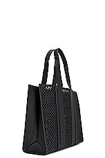 Chloe Woody Mesh Tote Bag in Black, view 4, click to view large image.