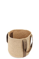 Chloe Woody Large Basket Tote Bag in Dark Nut, view 4, click to view large image.