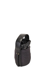 Chloe Woody Raffia Bucket Bag in Black, view 5, click to view large image.
