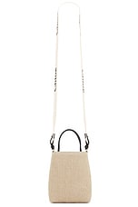 Chloe Sense Micro Tote Bag in Beige & Black 1, view 1, click to view large image.