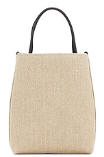 Chloe Sense Micro Tote Bag in Beige & Black 1, view 3, click to view large image.
