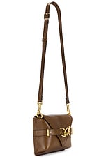 Chloe Cape Crossbody Bag in Dark Khaki, view 3, click to view large image.