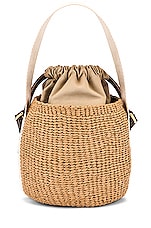 Chloe Small Woody Basket Bag in White, view 3, click to view large image.