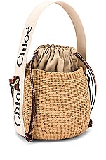 Chloe Small Woody Basket Bag in White, view 4, click to view large image.