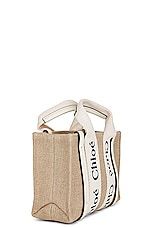 Chloe Mini Woody Tote Bag in White, view 5, click to view large image.