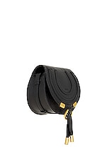 Chloe Nano Marcie Saddle Bag in Black, view 5, click to view large image.