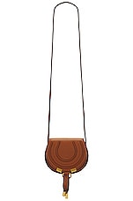 Chloe Nano Marcie Saddle Bag in Tan, view 1, click to view large image.