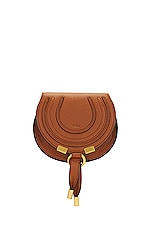 Chloe Nano Marcie Saddle Bag in Tan, view 3, click to view large image.