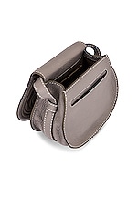 Chloe Small Marcie Grained Calfskin Saddle Bag in Cashmere Grey, view 6, click to view large image.