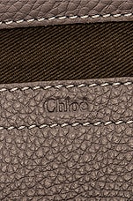 Chloe Small Marcie Grained Calfskin Saddle Bag in Cashmere Grey, view 7, click to view large image.
