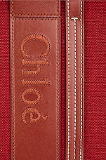 Chloe Woody Tote Bag in Dark Red, view 7, click to view large image.