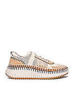 Chloe Nama Low Top Sneakers in Biscotti Beige, view 1, click to view large image.