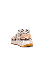 Chloe Nama Low Top Sneakers in Biscotti Beige, view 3, click to view large image.