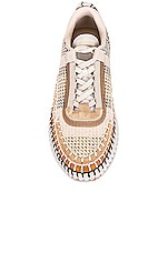 Chloe Nama Low Top Sneakers in Biscotti Beige, view 4, click to view large image.