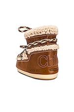 Chloe x MOON BOOT Ankle Boots in Luminous Ochre, view 3, click to view large image.