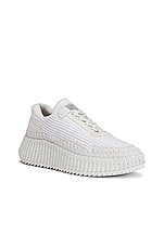 Chloe Nama Low Top Sneakers in White, view 2, click to view large image.
