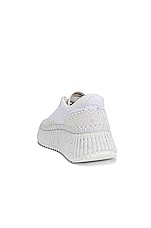 Chloe Nama Low Top Sneakers in White, view 3, click to view large image.