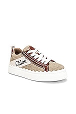 Chloe Lauren Sneakers in White & Brown, view 2, click to view large image.