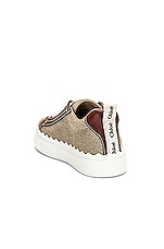 Chloe Lauren Sneakers in White & Brown, view 3, click to view large image.