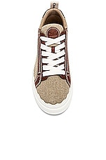 Chloe Lauren Sneakers in White & Brown, view 4, click to view large image.