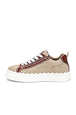 Chloe Lauren Sneakers in White & Brown, view 5, click to view large image.
