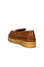 Chloe Jamie Flat Loafers in Caramello, view 3, click to view large image.