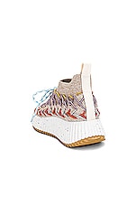 Chloe Nama Sock Sneaker in Nomad Beige, view 3, click to view large image.