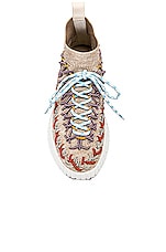 Chloe Nama Sock Sneaker in Nomad Beige, view 4, click to view large image.