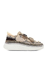 Chloe Nama Mesh Sneaker in Nomad Beige, view 1, click to view large image.