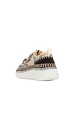Chloe Nama Mesh Sneaker in Nomad Beige, view 3, click to view large image.