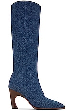 Chloe Oli Knee Boot in Denim, view 1, click to view large image.