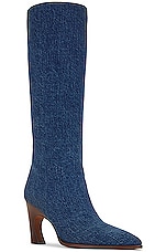 Chloe Oli Knee Boot in Denim, view 2, click to view large image.