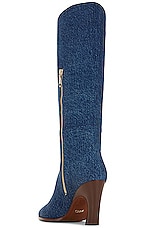 Chloe Oli Knee Boot in Denim, view 3, click to view large image.