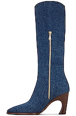 Chloe Oli Knee Boot in Denim, view 5, click to view large image.