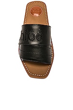 Chloe Woody Sandal in Black, view 4, click to view large image.