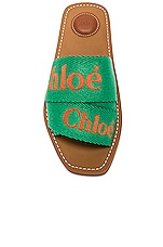 Chloe Woody Sandal in Green & Orange, view 4, click to view large image.