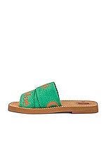 Chloe Woody Sandal in Green & Orange, view 5, click to view large image.