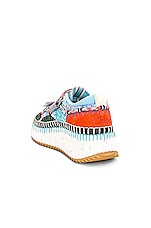 Chloe Nama Mesh Sneaker in Multicolor Red, view 3, click to view large image.