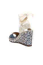 Chloe Piia Espadrille Sandal in Denim, view 3, click to view large image.