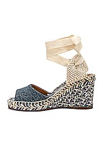 Chloe Piia Espadrille Sandal in Denim, view 5, click to view large image.