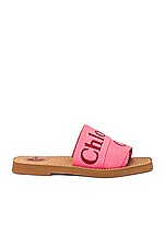 Chloe Woody Sandal in Pink & Red 1, view 1, click to view large image.
