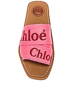 Chloe Woody Sandal in Pink & Red 1, view 4, click to view large image.