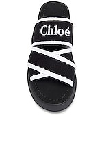 Chloe Mila Sandal in Black & White, view 4, click to view large image.